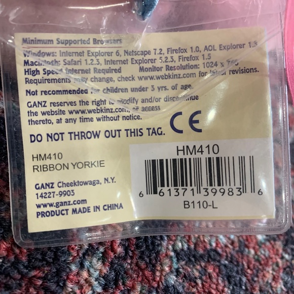 Webkinz Ribbon Yorkie New with Unused Code - Picture 2 of 2